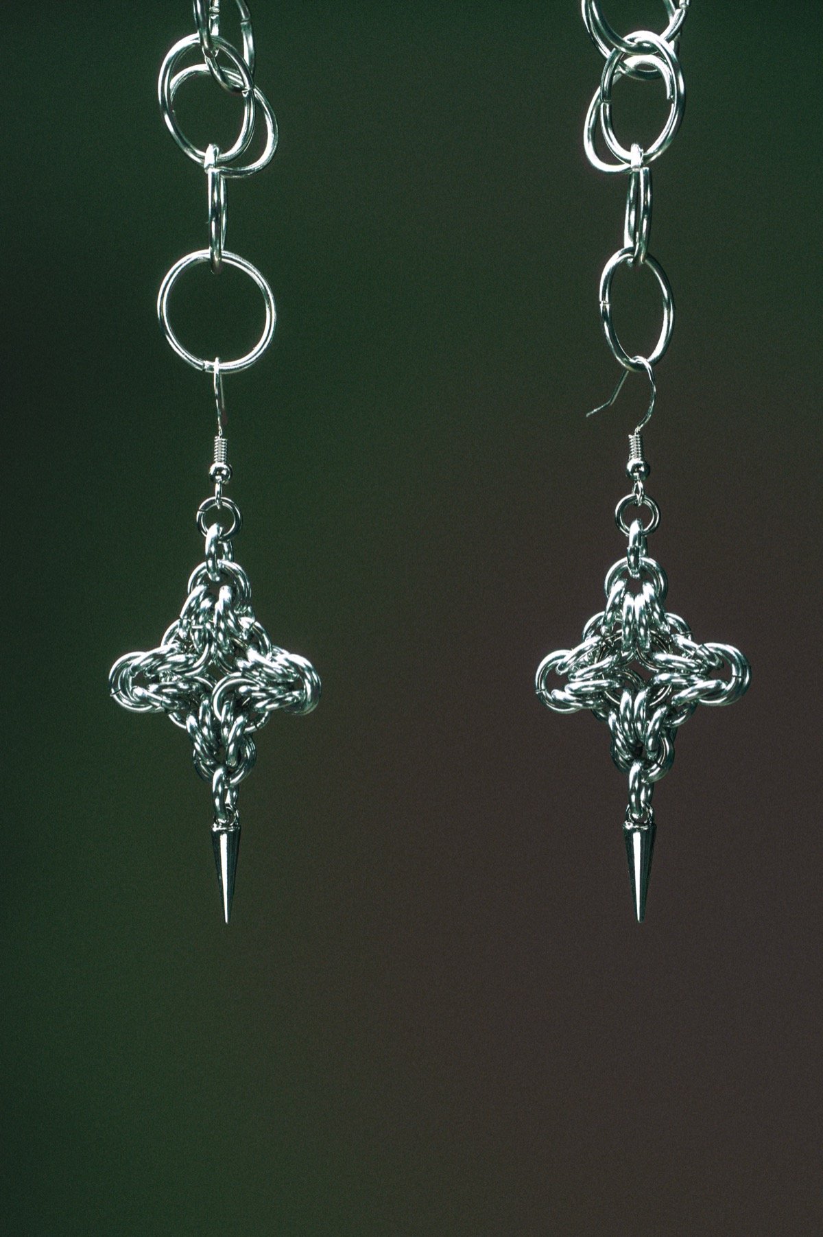 Handmade chainmail earrings